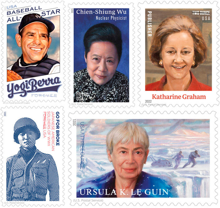 Estampillas del correo de EE. UU. rinden homenaje a estadounidenses  destacados